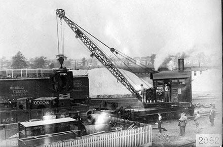 A Browning Engineering electromagnet rigged crane.