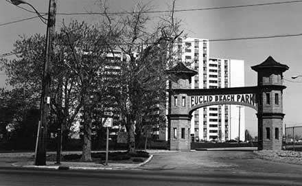 Euclid Beach entry arch post-closing