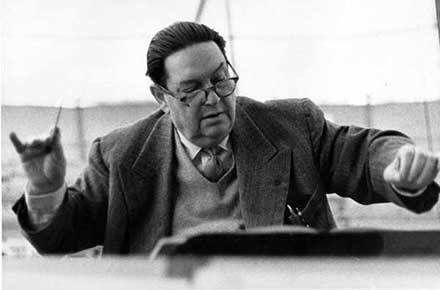 Darius Milhaud conducting