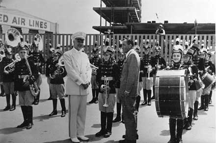 Jack Hearns & the Marching Band with Ed Sullivan, 1954.