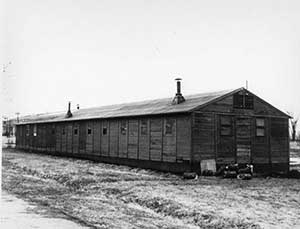 Prisoner of war barracks at Crile Hospital.